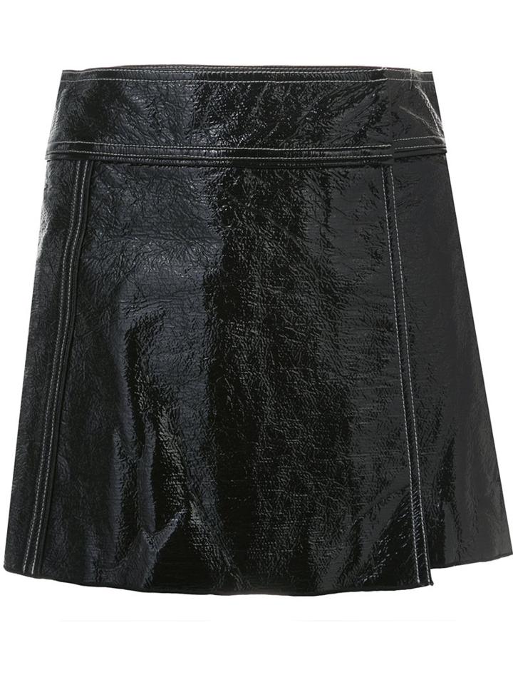 Misha Nonoo 'loulou' Mini Skirt, Women's, Size: Medium, Black, Cotton/polyurethane
