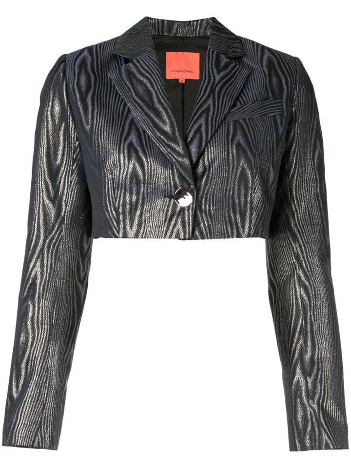 Manning Cartell Cropped Lurex Blazer - Blue