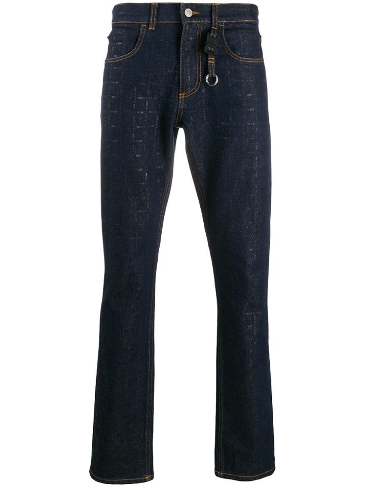 1017 Alyx 9sm Logo Print Regular Fit Jeans - Blue