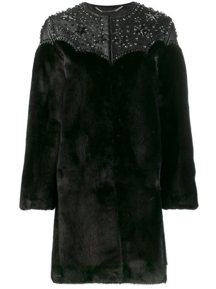 Philipp Plein Cowboy Coat - Black