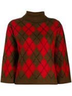 Ps Paul Smith Argyle Pattern Jumper - Red