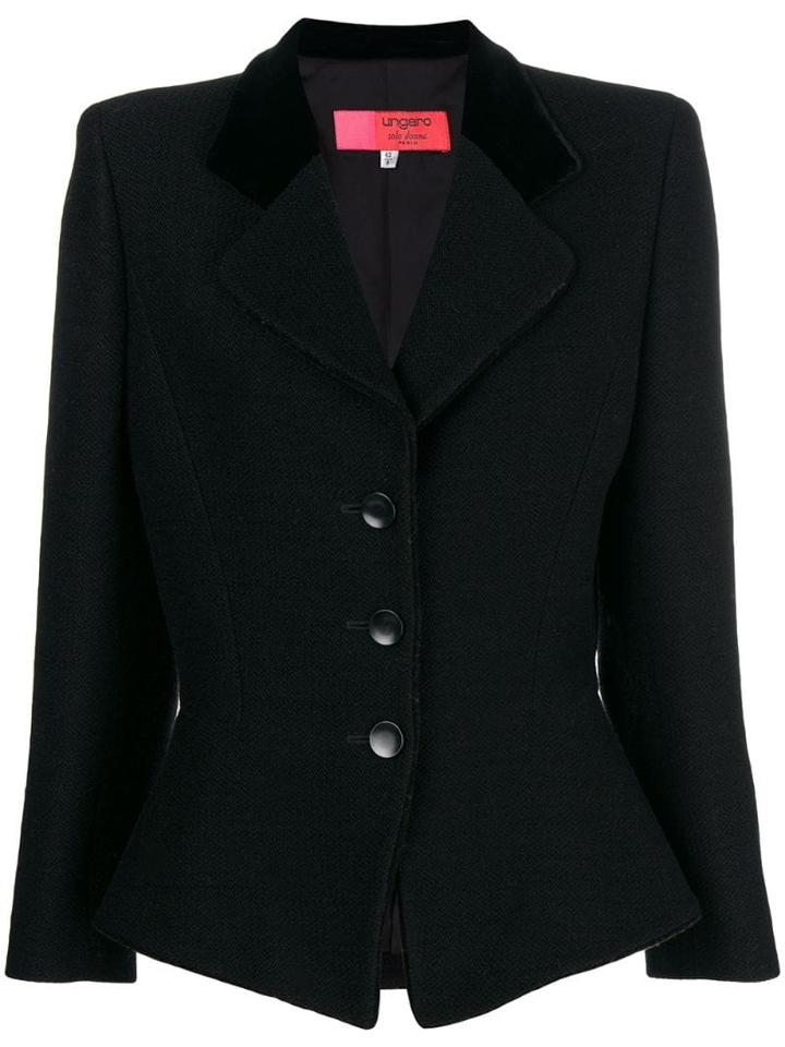 Emanuel Ungaro Pre-owned 1990's Fitted Buttoned Jacket - Black