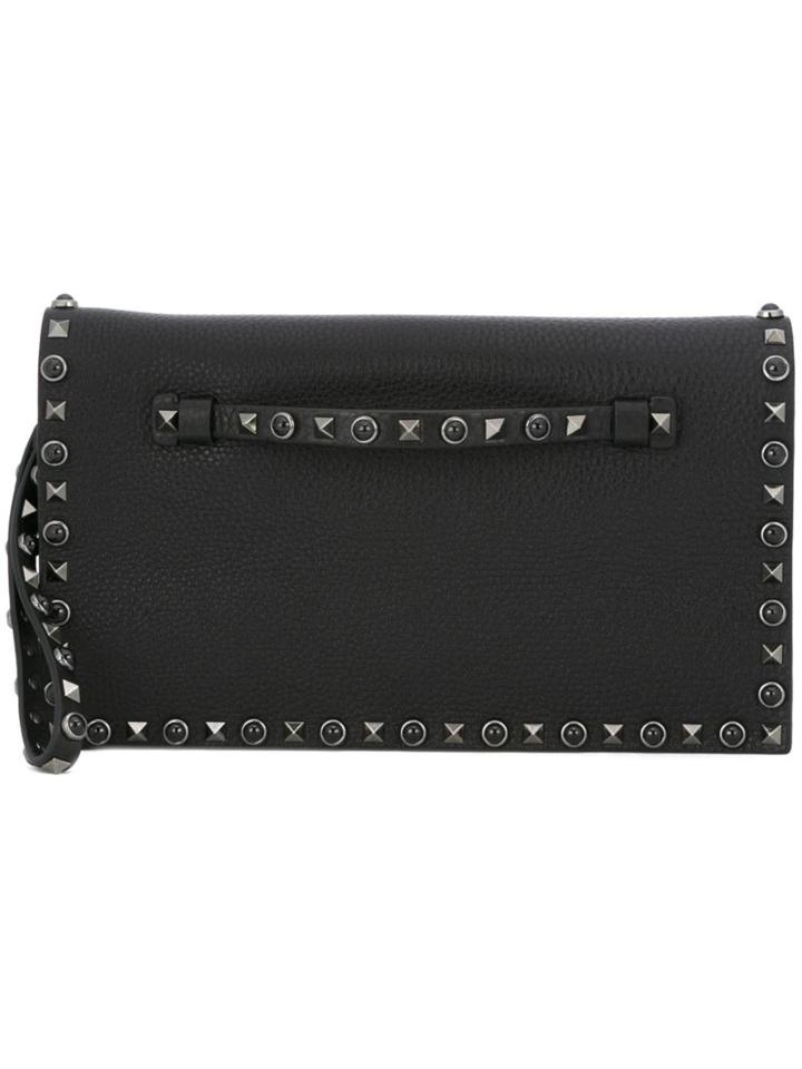 Valentino Valentino Garavani 'rockstud Rolling' Clutch, Women's, Black, Calf Leather