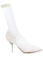Yeezy Transparent Knit Ankle Boots - White