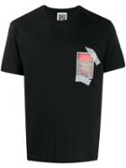 Les Hommes Urban Printed Cotton T-shirt - Black