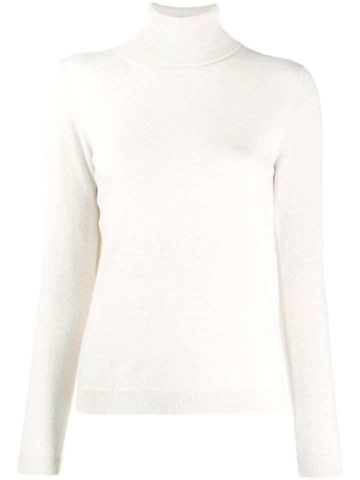 Lamberto Losani Cashmere Turtleneck Jumper - White