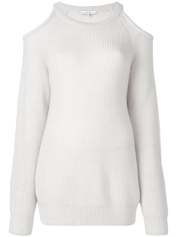 Iro - Lineisy Cutout Jumper - Women - Acrylic/alpaca/merino - L, White, Acrylic/alpaca/merino