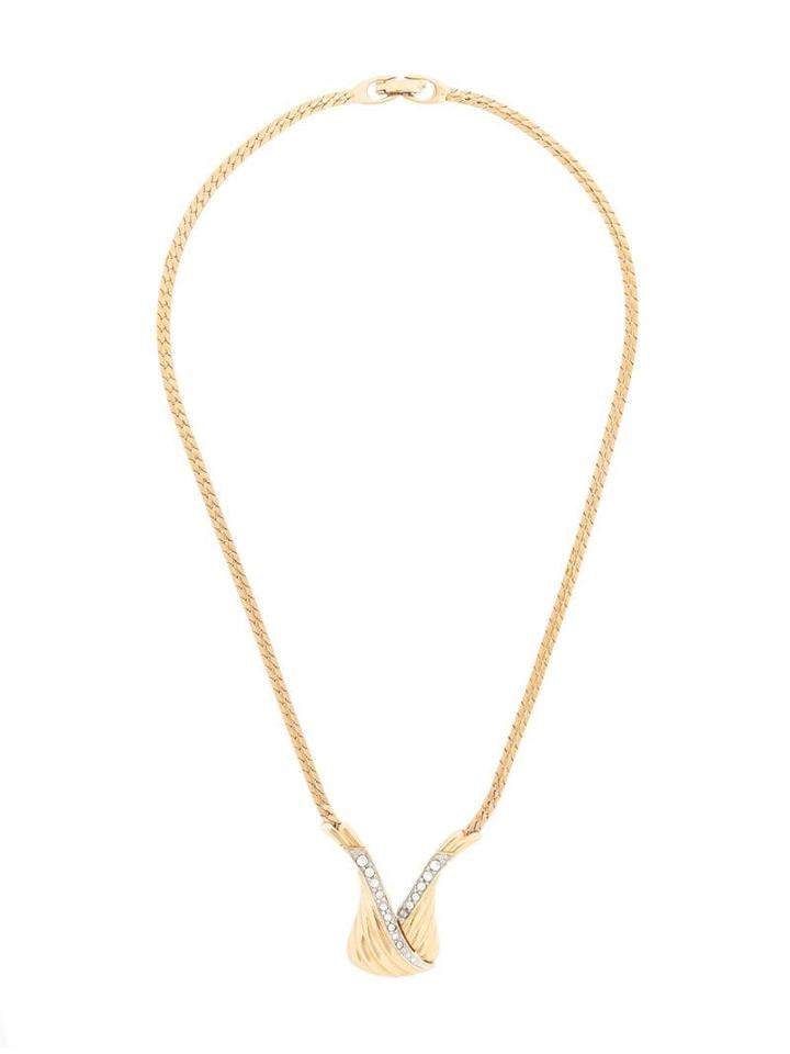 Monet Pre-owned Chain Pendant Necklace - Yellow