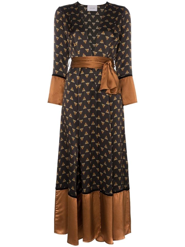 We Are Leone Bumble Bee Contrast Maxi Cardigan - Black