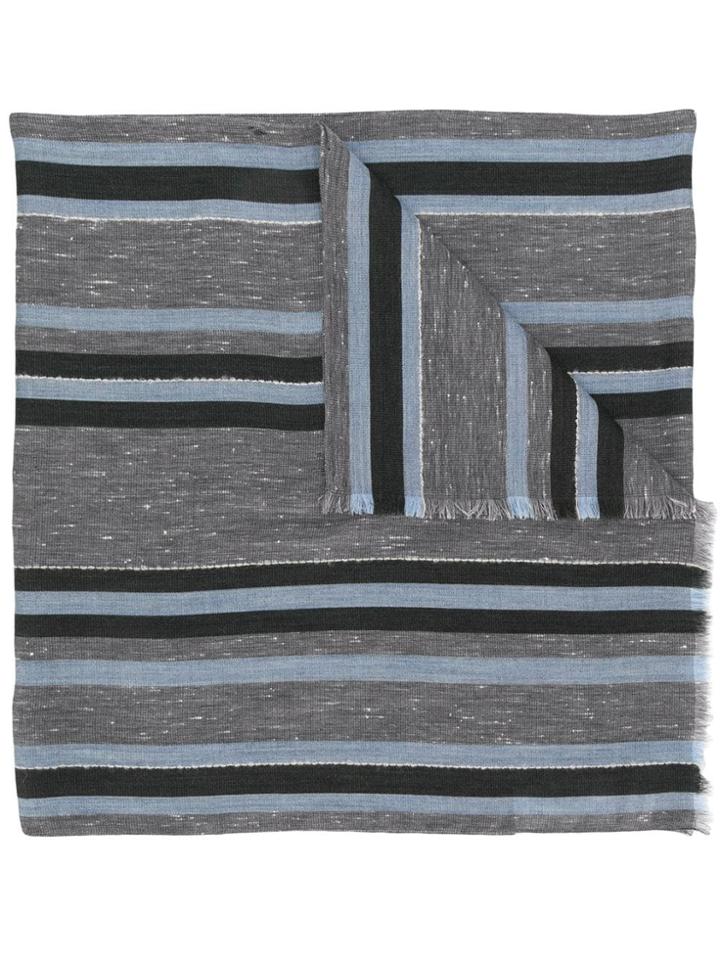 Bally Striped Scarf - Blue