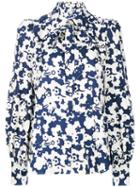 Marc Jacobs - Floral Print Shirt - Women - Silk - 8, Blue, Silk