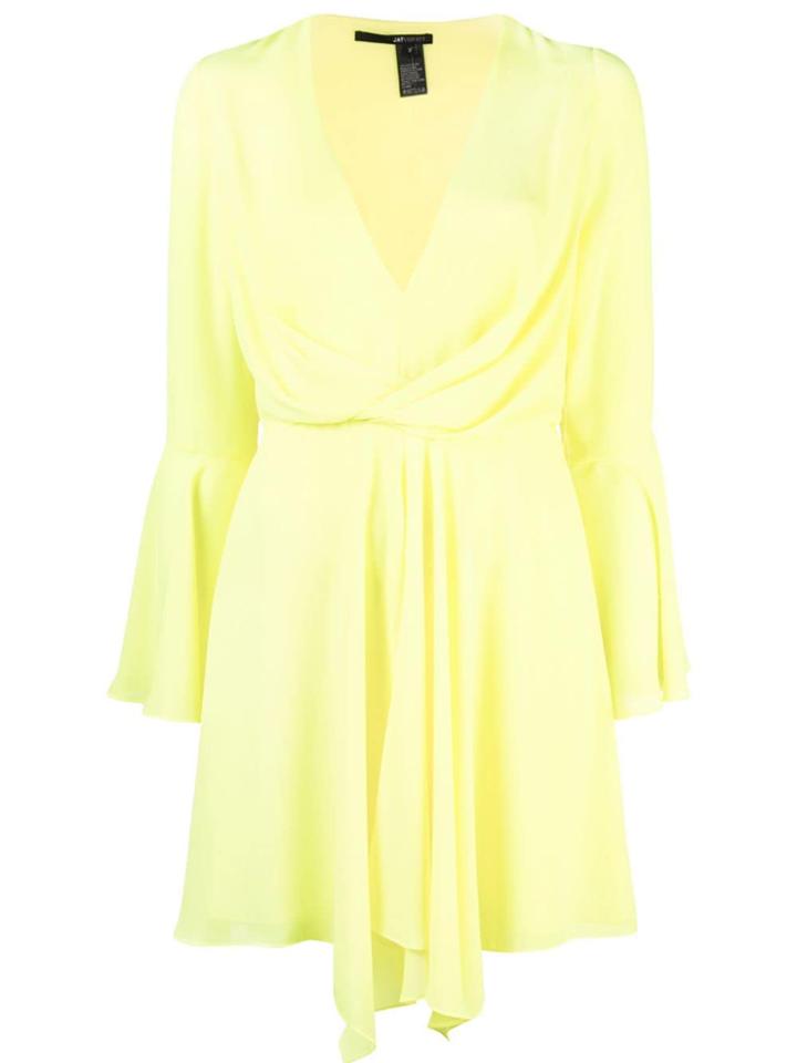 Jay Godfrey Draped V-neck Dress - Yellow