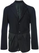 Wooster + Lardini Bi-colour Combined Blazer, Men's, Size: 46, Blue, Wool/viscose/cotton