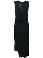 Ann Demeulemeester Sheer Panel Sleeveless Maxi Dress