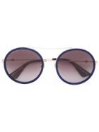 Gucci Eyewear Round Frame Metal Sunglasses - Blue