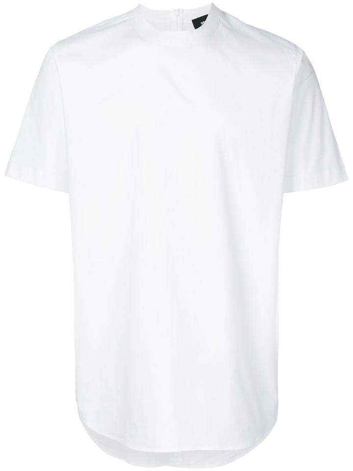 Dsquared2 - Collarless Short Sleeve Shirt - Men - Cotton/spandex/elastane - 48, White, Cotton/spandex/elastane