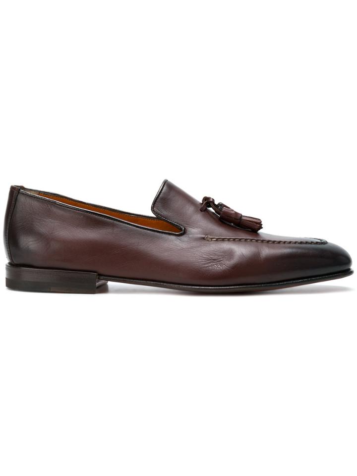 Santoni Tassel-embellished Loafers - Brown