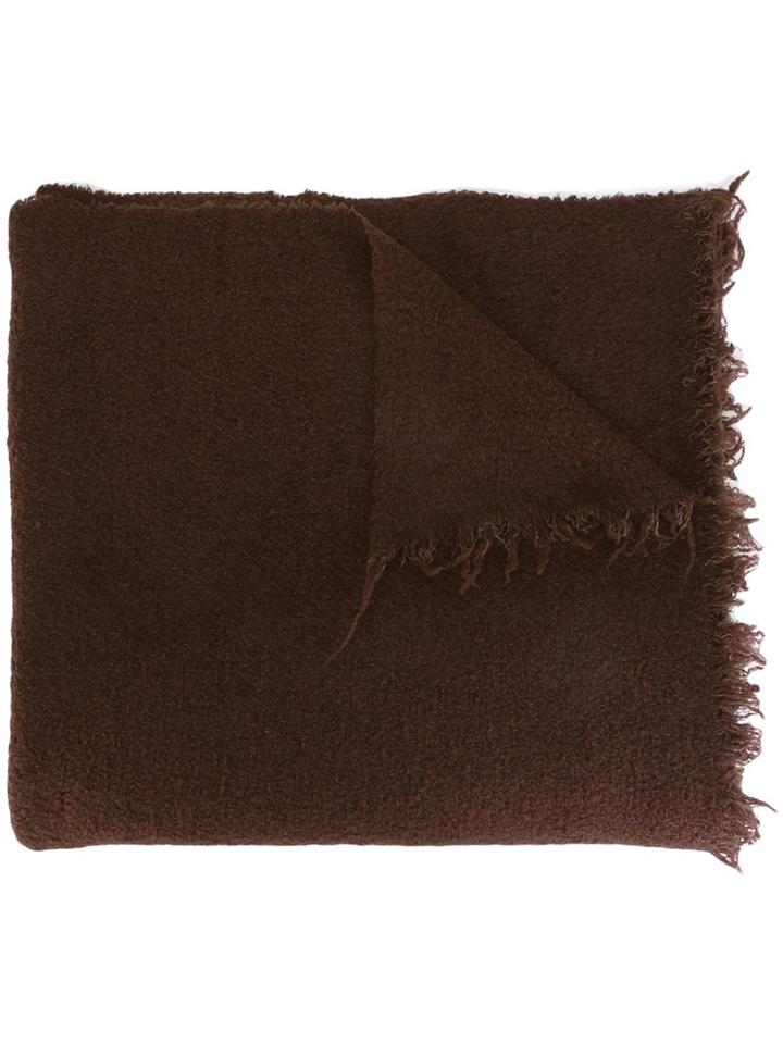 Rick Owens Oversized Scarf, Women's, Brown, Silk/polyamide/cashmere/wool