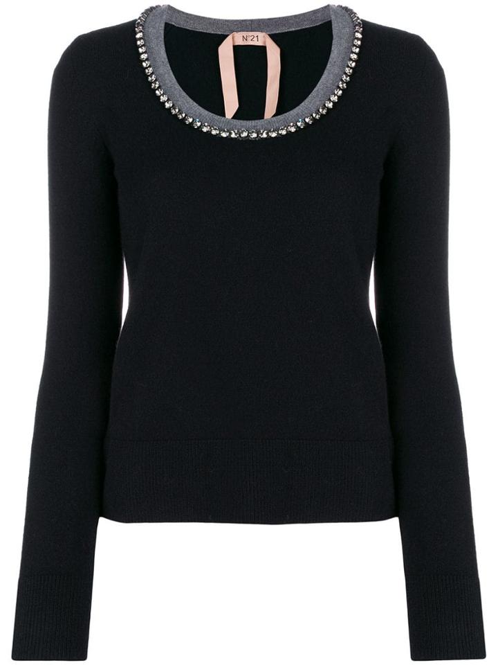 No21 U-neck Jumper - Black