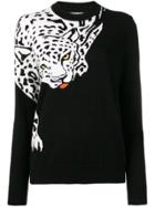Krizia Jacquard Logo Sweater - Black