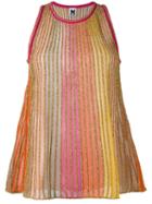 M Missoni - Metallic Knit Top - Women - Cotton/polyamide/polyester - 44, Pink/purple, Cotton/polyamide/polyester