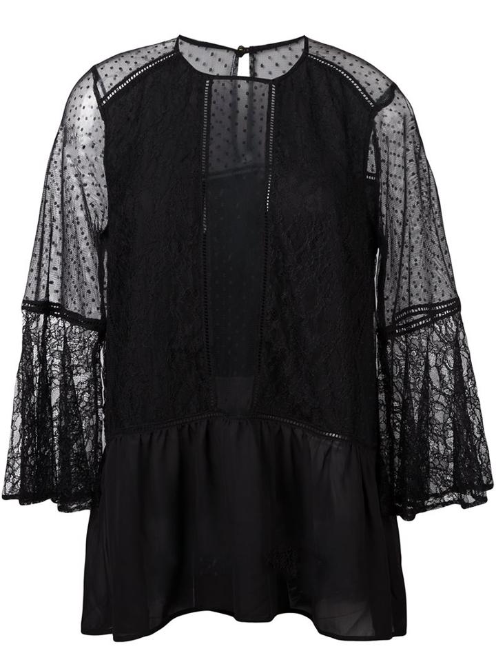 Perseverance London Semi-sheer Flared Blouse