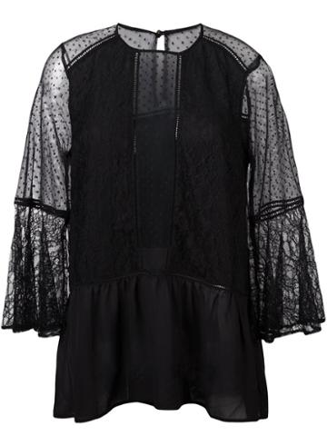 Perseverance London Semi-sheer Flared Blouse