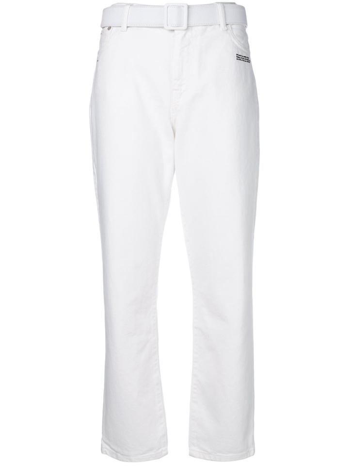 Off-white Belted Cropped Jeans