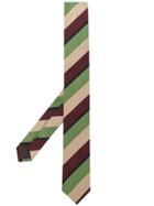 Prada Diagonal Striped Tie - Nude & Neutrals