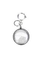 Ann Demeulemeester Beaded Medallion Charm, Adult Unisex, Grey