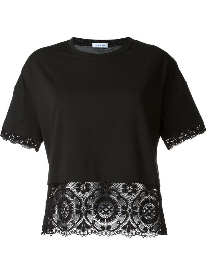 P.a.r.o.s.h. Lace Hem T-shirt