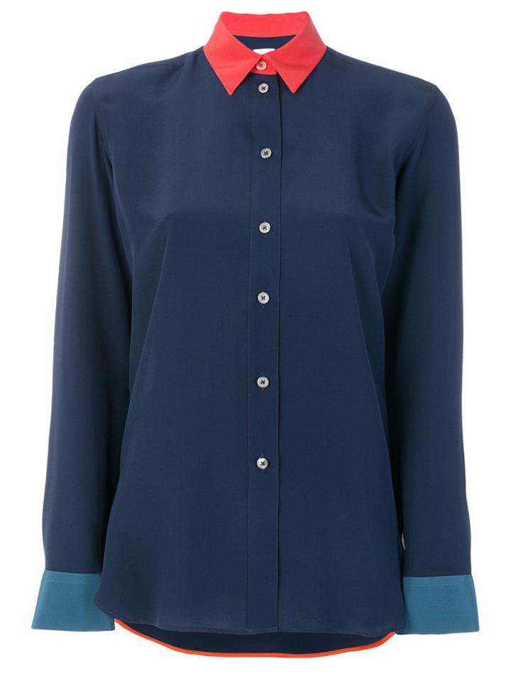 Paul Smith Contrast Collar Shirt - Blue
