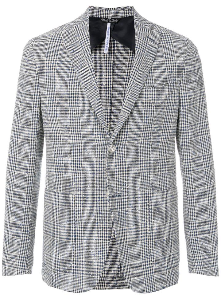 Entre Amis Checked Style Jacket - White
