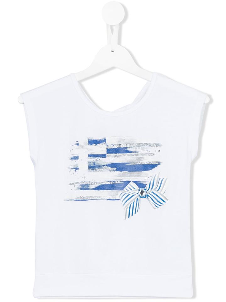 Lapin House - Bow Print Sleeveless T-shirt - Kids - Cotton/spandex/elastane - 3 Yrs, White
