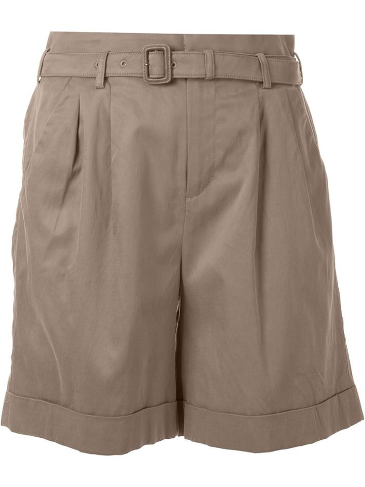 Loveless High Waisted Shorts - Brown