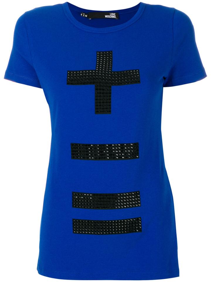 Love Moschino Graphic Print T-shirt - Blue