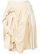 Comme Des Garçons Pre-owned Frayed Draped Skirt - White