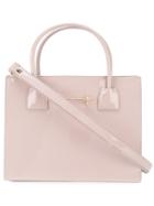 M2malletier - Small Top Handles Tote - Women - Patent Leather - One Size, Pink/purple, Patent Leather