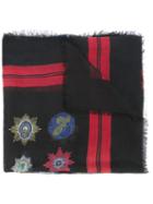 Alexander Mcqueen Skull Badge Print Scarf, Men's, Black, Modal/silk
