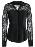 Romeo Gigli Pre-owned 1990's Textured Lace Shirt - Black