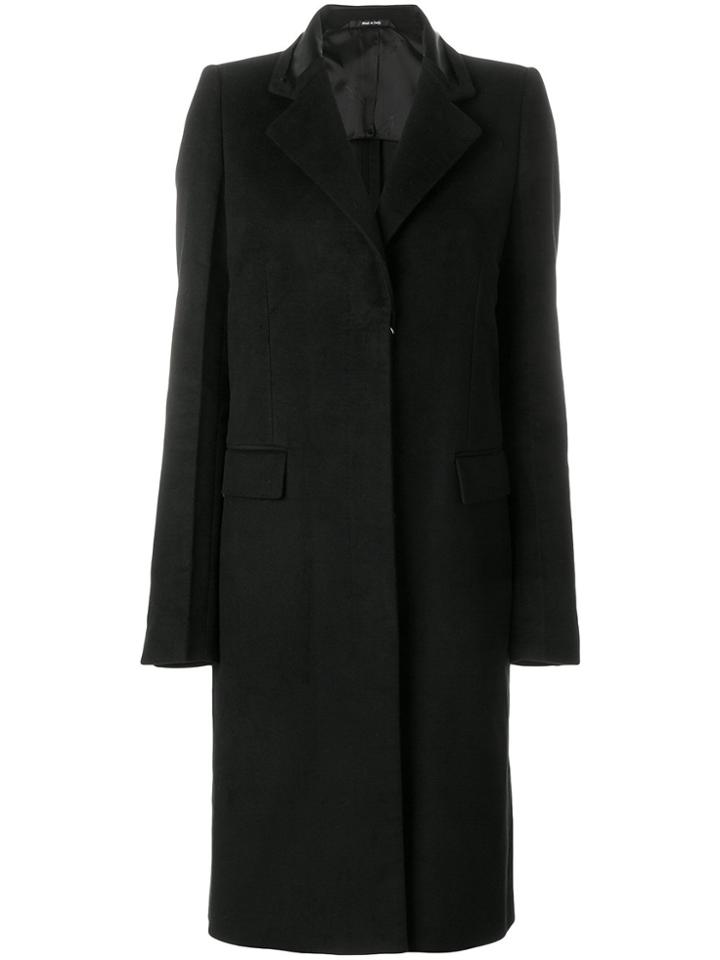 Maison Margiela Single-breasted Fitted Coat - Black