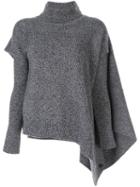 Ports 1961 Turtleneck Asymmetric Sweater - Grey