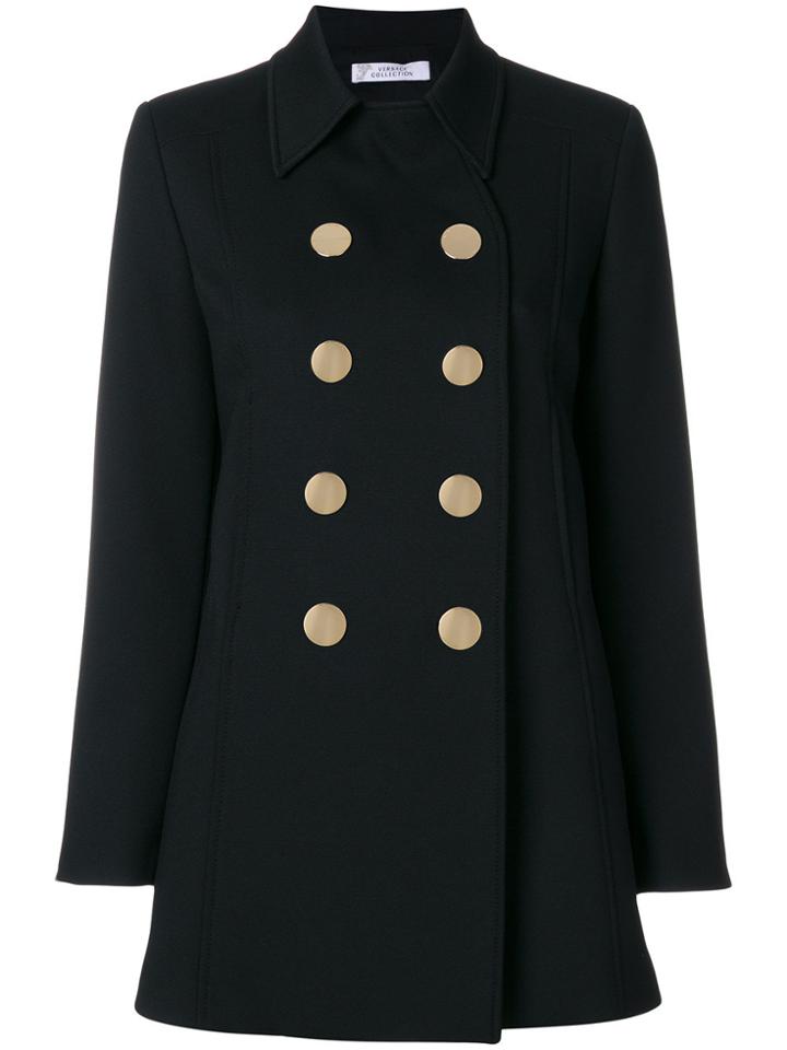 Versace Collection Double Breasted Blazer - Black