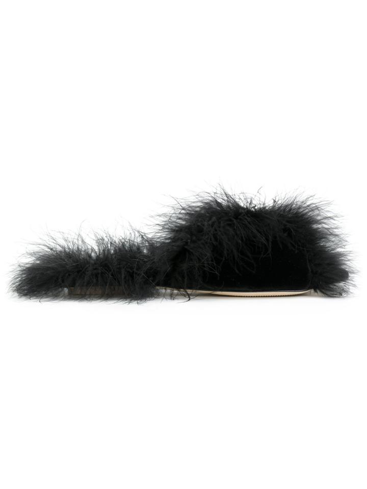 Simone Rocha Feather Sandals - Black