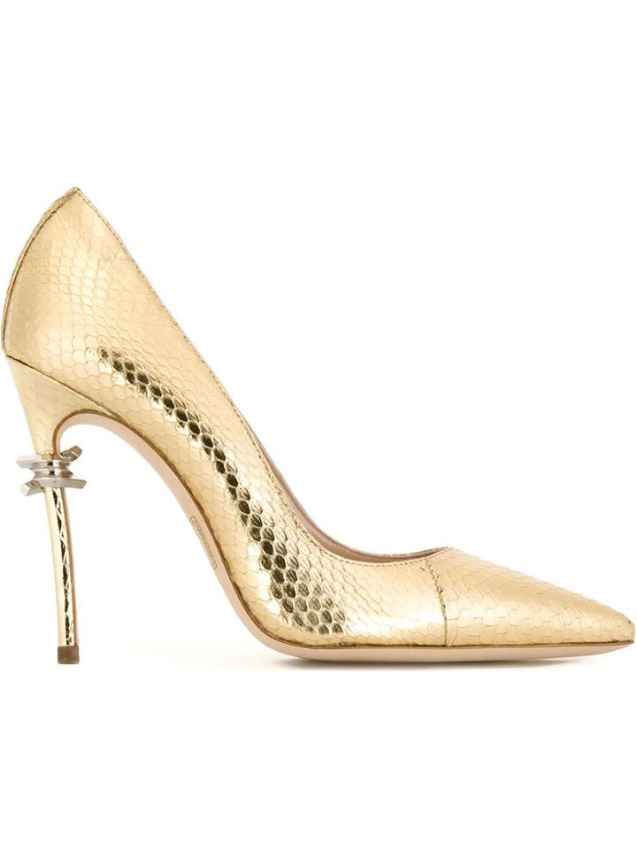 Dsquared2 Babe Wire Pumps, Women's, Size: 39.5, Grey, Leather
