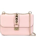 Valentino - 'glam Lock' Shoulder Bag - Women - Leather - One Size, Women's, Pink/purple, Leather