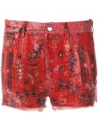 Iro Omiandato Paisley-print Shorts - Red