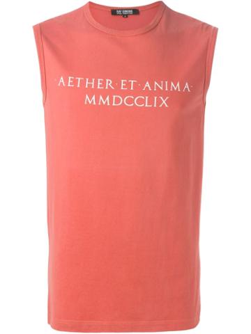 Front Print Tank Top, Men's, Size: 46, Red, Raf Simons Vintage