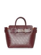 Burberry The Small Monogram Leather Triple Stud Belt Bag - Red