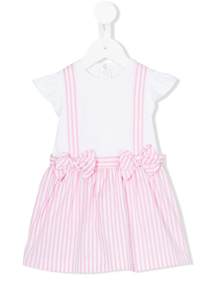 Il Gufo - Pinstriped Dress - Kids - Cotton/spandex/elastane - 12 Mth, Pink/purple